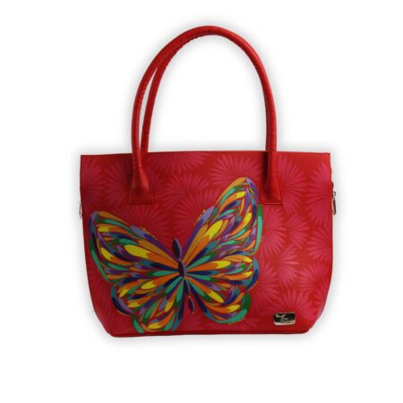 Bolso Tote Mariposa Monarca Rojo